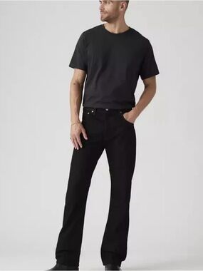 Men's LEVI 517 Black Denim Bootcut Red tab Jeans 36 x 32 NEW!